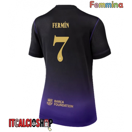 Barcelona Fermin Lopez #7 Seconda Maglia Femmina 2026-27 Manica Corta